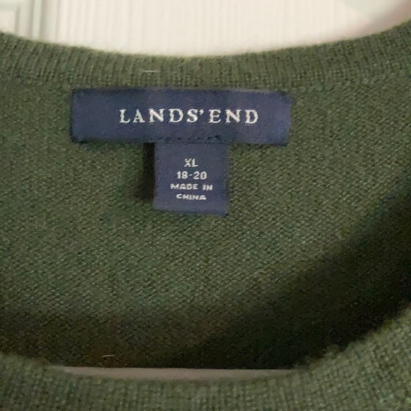 Lands End Argyle Cashmere Sweater - Picture 4 of 8